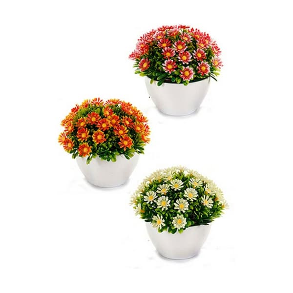 Dekorativ plante Ibergarden S17-L048 Plastik Margarita 14 x 13 x 14 cm (12 enheder)
