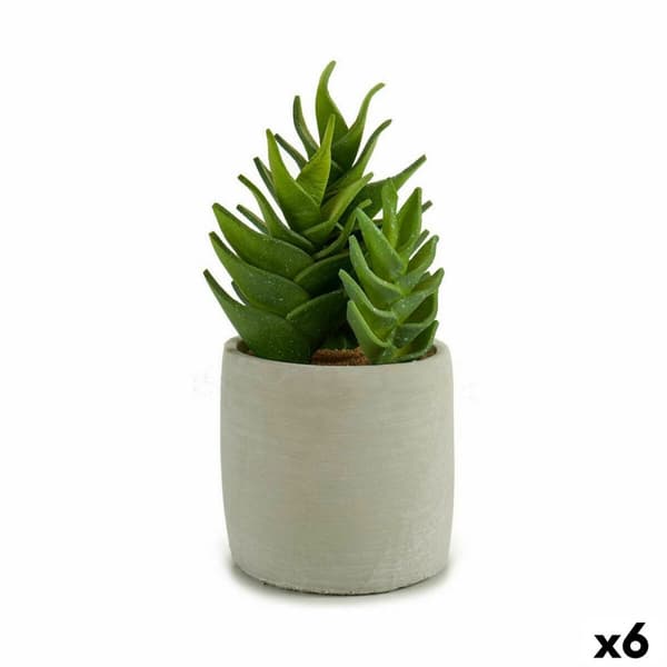 Dekorativ plante Ibergarden YCX17941 Plastik Sukkulent 12 x 24 x 12 cm (6 enheder)