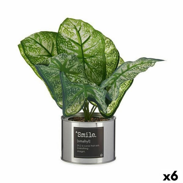 Dekorativ plante Ibergarden HY2-90 Metal Plastik Caladium 26 x 26 x 26 cm (6 enheder)