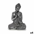 Pikkukuva 1 / 3: Koristehahmo Buddha Istuva Hopeinen 22 x 33 x 18 cm (4 osaa)