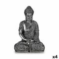 Pikkukuva 1 / 3: Koristehahmo Buddha Istuva Hopeinen 17 x 32,5 x 22 cm (4 osaa)