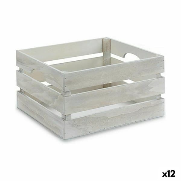 Koristerasia Valkoinen Puu 36 x 18 x 26 cm (12 osaa)