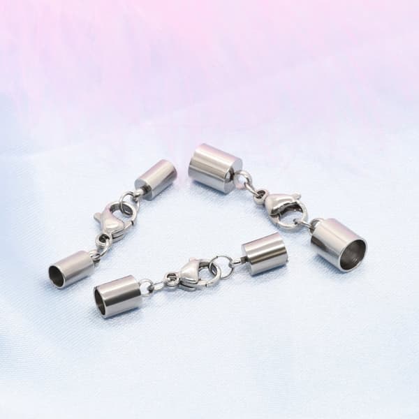 10-pack hummerspännen med Jump Ring och Bell Cap för armbandshalsband Silver