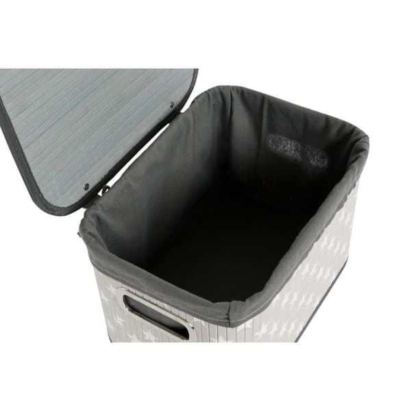 Korg - set DKD Home Decor Vit Grå Bambu Trä MDF Stjärnor 51 x 35 x 33 cm