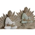 Miniatyrbillede 2 af 3: Dekorativ figur Home ESPRIT Hvid Grøn Buddha Orientalsk 30 x 6 x 15 cm (2 enheder)