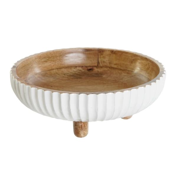 Pöytäkoriste DKD Home Decor Valkoinen Tummanruskea 25 x 25 x 9 cm