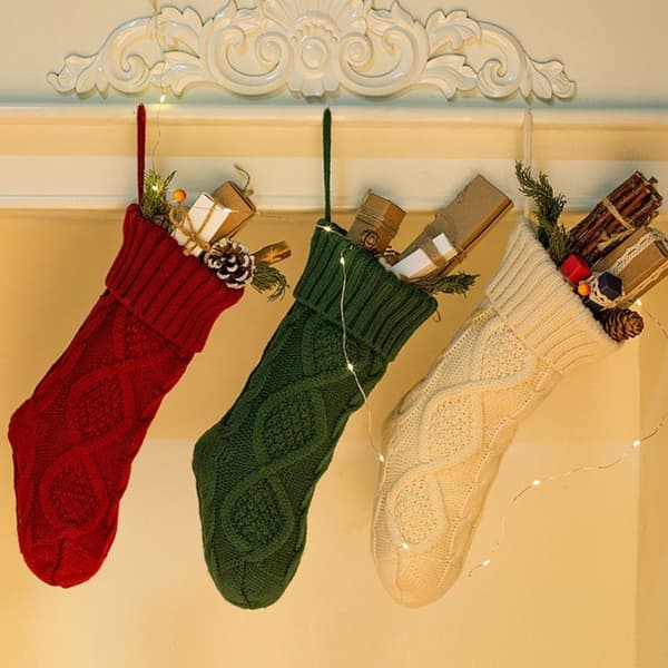 INF Store nålespids julestrømper til julefest Bondegårdsdekorationer