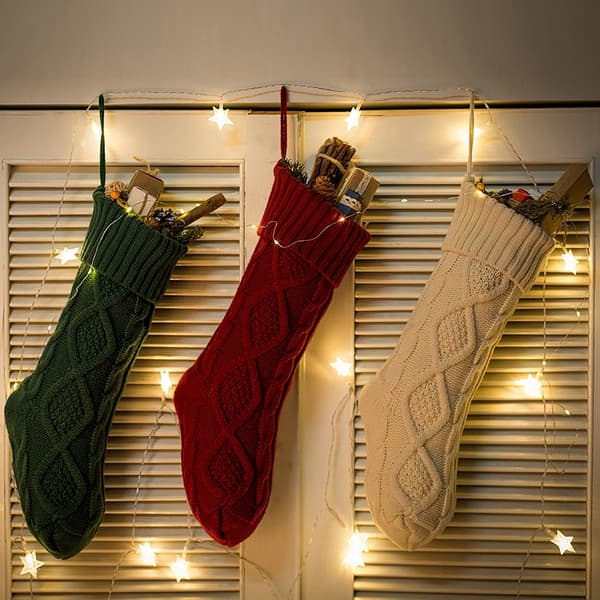 INF Store nålespids julestrømper til julefest Bondegårdsdekorationer