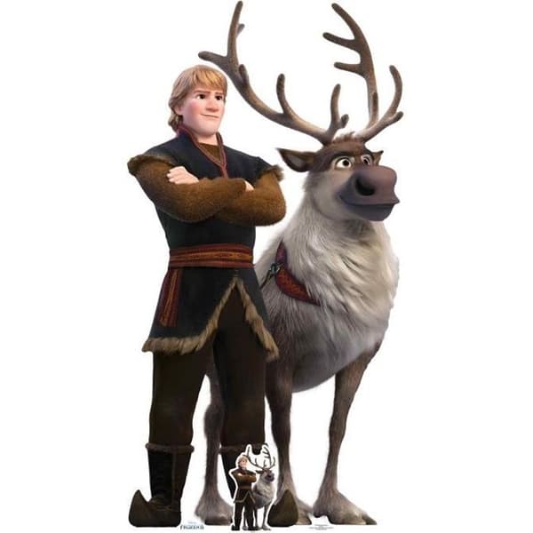 Pappersfigur - Disney - Frost 2 - Kristoff och Sven - 195 cm - 101 cm