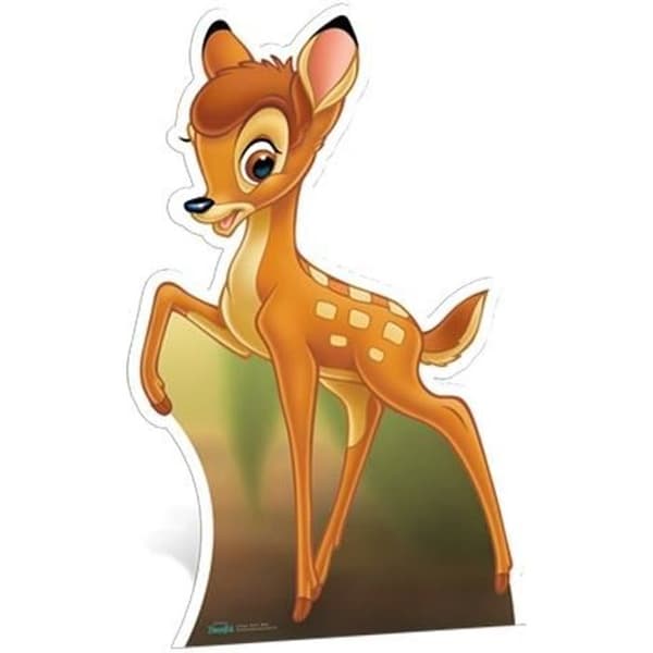 Kartongfigur - Disney - Bambi - Verklig storlek - 120 cm - Ultralätt - Dekorativt