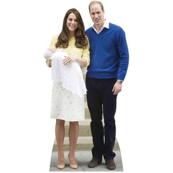 Pappersfigur - William - Kate och Charlotte - 188 cm - Unisex - Nutida - Design