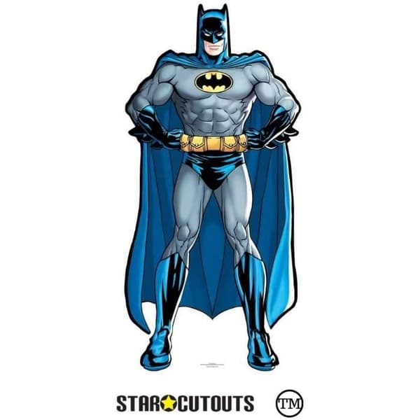 Pappfigur - DC Comics - Batman retro 1950 - 92 cm - Återanvändbar - Lätt