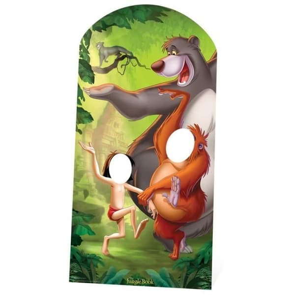 GIGANTISK PAPP-GENOMFÖRANDE FIGURIN "DJUNGELBOKEN© 188CM.