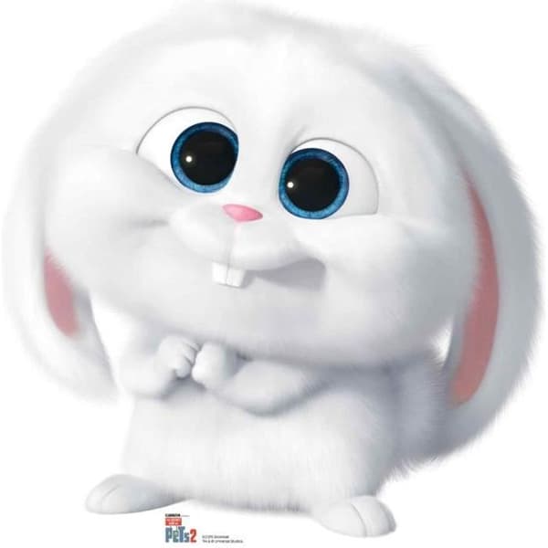 Figur - Belysning - Pompon le Lapin - H 72 CM - Vit - Dekorativa föremål
