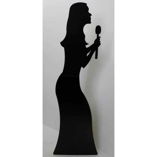 Papptfigur - Sångare - 175 cm - Svart - Unisex - Nutida - Design