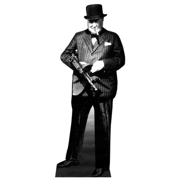 Kartongfigur Winston Churchill 182 cm