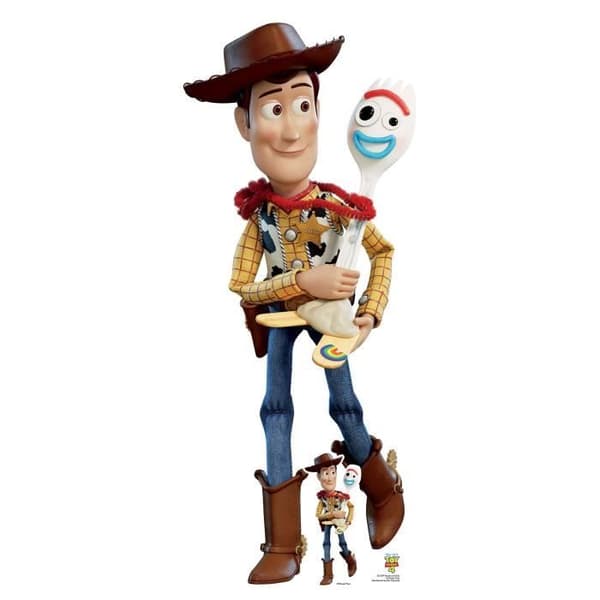 Figur - Disney - Woody och Forky - Äkta storlek - 164 cm - Dekoration barnrum