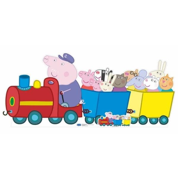 Figur med Peppa Pig - Farfar Pig - 84 cm - Kartong - Dekorativ