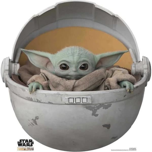 Figur - Disney - Baby Yoda - Äkta storlek - 75 cm - Inredning