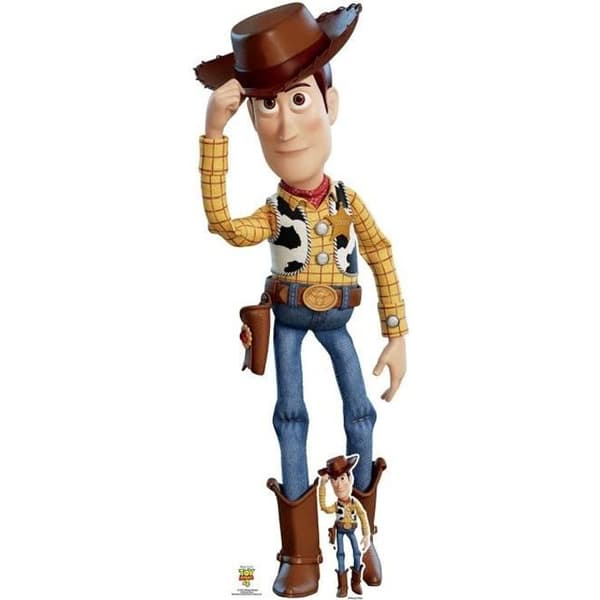 Kartongfigur - Disney - Woody - 162 cm - Barnrum dekoration - Officiell licens