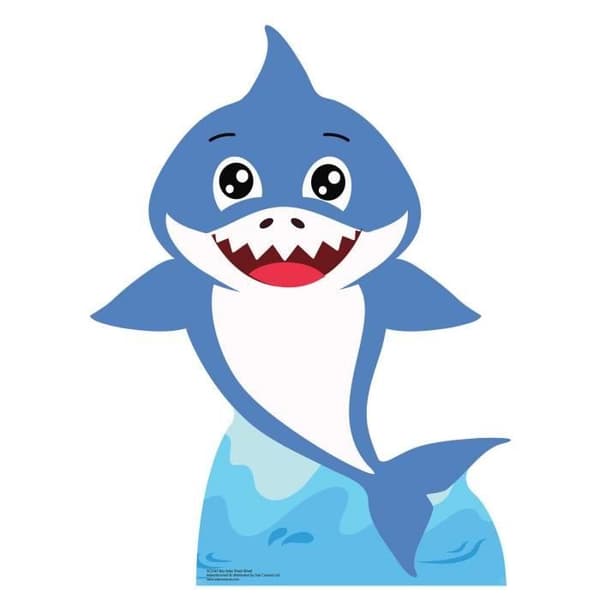Baby Boy Shark Kartong Figur (Blå) 93 cm