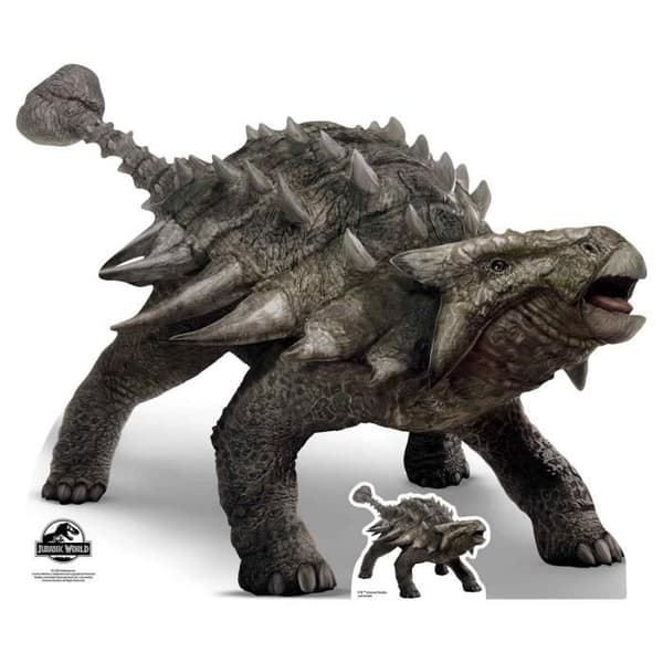 JURASSIC WORLD Officiell Jurassic Dinosaur World Ankylosaurus kartongfigur 103 cm Grå