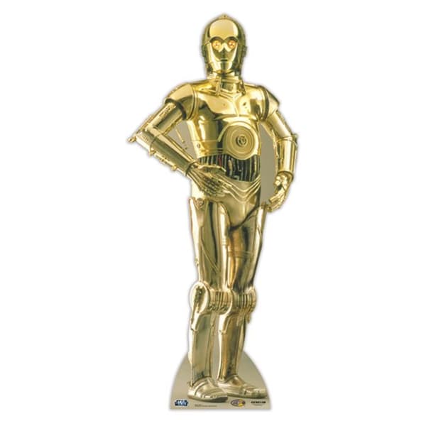 C3PO Star Wars kartongfigur i naturlig storlek - Gul - Barn - Blandad