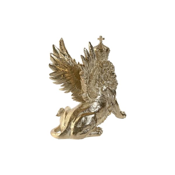 Prydnadsfigur Home ESPRIT Gyllene Lejonet 20 x 10,5 x 17,5 cm 29 x 13 x 25 cm (2 antal)