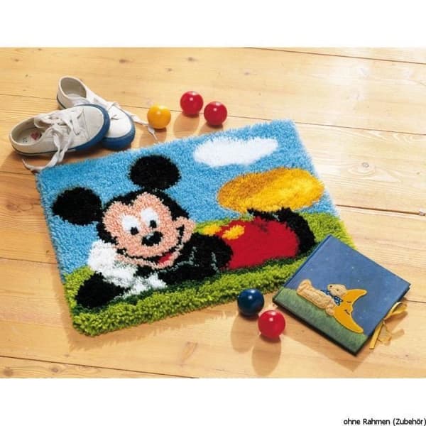 Kit för låsning av virkning - Vervaco - Mickey - 45 cm x 35 cm - 52% bomull - Blandad