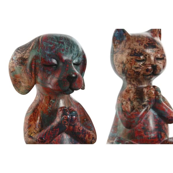 Dekorativ figur Home ESPRIT Multifarvet dyr 17 x 14 x 22,5 cm (2 enheder)