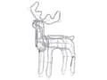 Miniatyrbillede 4 af 9: LED-dekoration hvid 94 cm jern plastik LED-lys bevægeligt rensdyr Julepynt udendørs indendørs traditionel