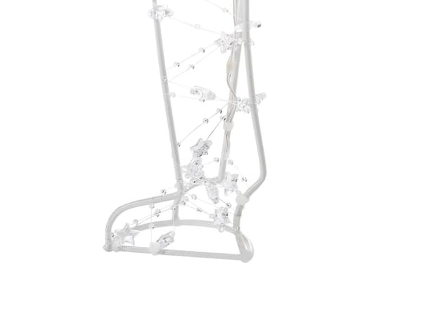 LED-dekoration sølv 150 cm jern plastik LED-lys rensdyr Juledekoration udendørs indendørs traditionel