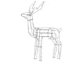 Miniatyrbillede 4 af 8: LED-dekoration sølv 117 cm jern plast LED-lys hjort Juledekoration udendørs indendørs traditionel