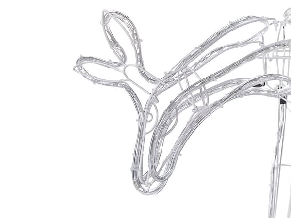 LED dekorativ hvid 53 cm jern plastik LED lys bevægelig skovsneppe juledekoration udendørs indendørs traditionel