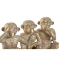 Miniatyrbild 2 av 3: Prydnadsfigur Home ESPRIT Gyllene Apa Tropiskt 14 x 10 x 14 cm (3 antal)