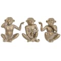 Miniatyrbild 1 av 3: Prydnadsfigur Home ESPRIT Gyllene Apa Tropiskt 14 x 10 x 14 cm (3 antal)