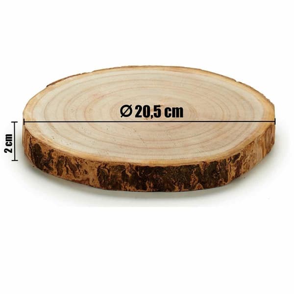 Dekorativ ved Brun 18 x 2 x 18 cm (18 antal)