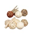 Miniatyrbillede 2 af 3: Set of Decorative Balls Hvid Brun (12 enheder)