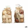 Miniatyrbillede 1 af 3: Set of Decorative Balls Hvid Brun (12 enheder)