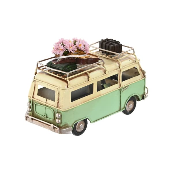 Koristehahmo Home ESPRIT Pakettiauto Vihreä Pinkki Vintage 17 x 8 x 11 cm (2 osaa)