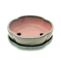 Miniatyrbild 2 av 4: bonsai skål med fat storlek 3 - olivbrun - haitang/oval - modell i5 - l 17cm - b 14cm - h 5,5cm