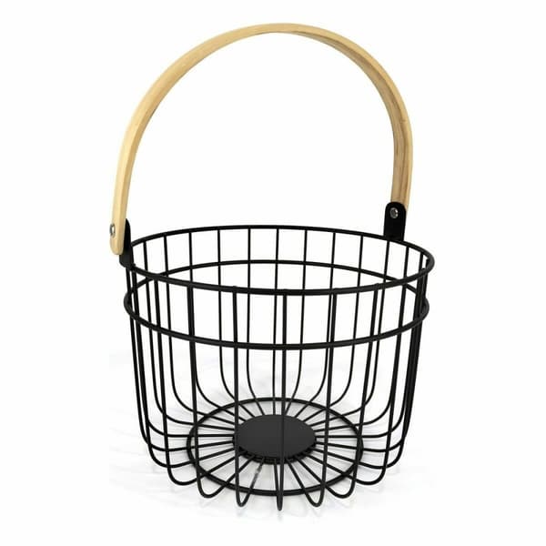 Dekorativ kurv Quttin Rustic Cirkulær 4 mm 28 x 26,5 x 22 cm (12 enheder)