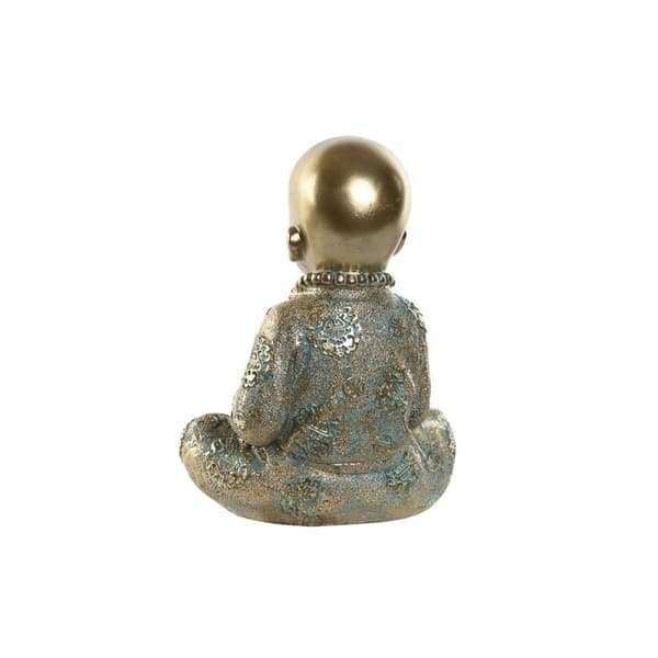 Prydnadsfigur Home ESPRIT Gyllene Munk Orientalisk 17 x 13,6 x 21,8 cm