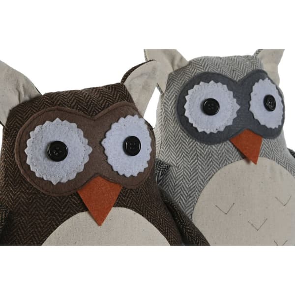 Dörrstopp Home ESPRIT Sand 25 x 12 x 20 cm Uggla (2 antal)