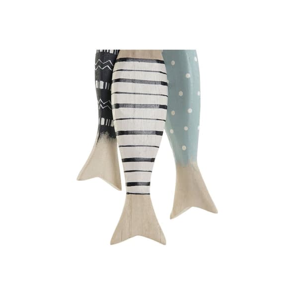 Hængende dekoration Home ESPRIT Blå Rød Multifarvet Fisk 5 x 2 x 20 cm (2 enheder)