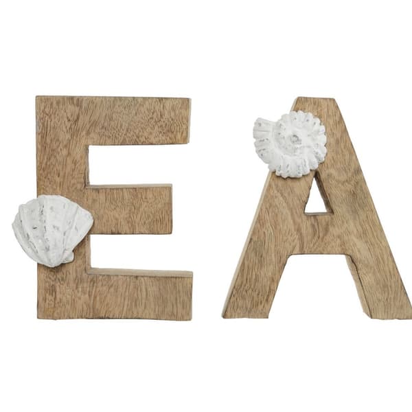 Dekorativ figur Home ESPRIT Sea Hvid Natur Middelhavet 47 x 8 x 24,5 cm