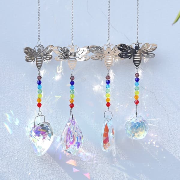 INF Krystall ornament Krystall hengende dekorasjoner 4-delt