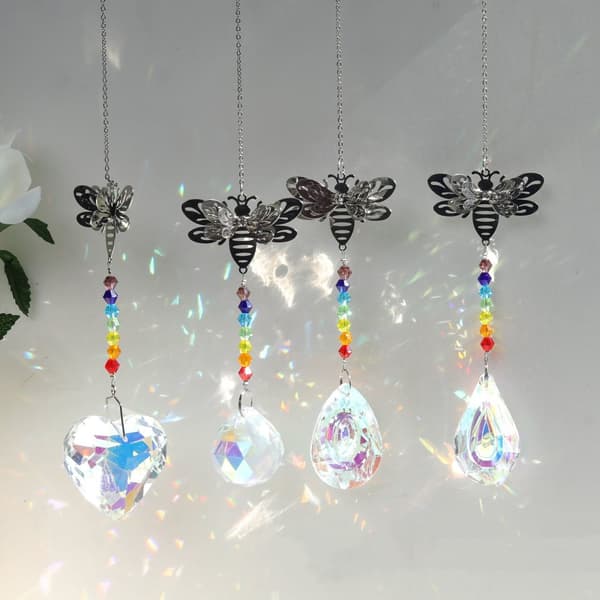 INF Krystall ornament Krystall hengende dekorasjoner 4-delt
