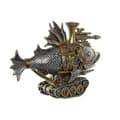 Miniatyrbillede 3 af 3: Dekorativ figur Home ESPRIT Grå Multifarvet Fisk 31,5 x 9 x 22 cm