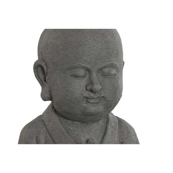 Dekorativ figur Home ESPRIT Grå Munk Orientalsk 30 x 30 x 51 cm